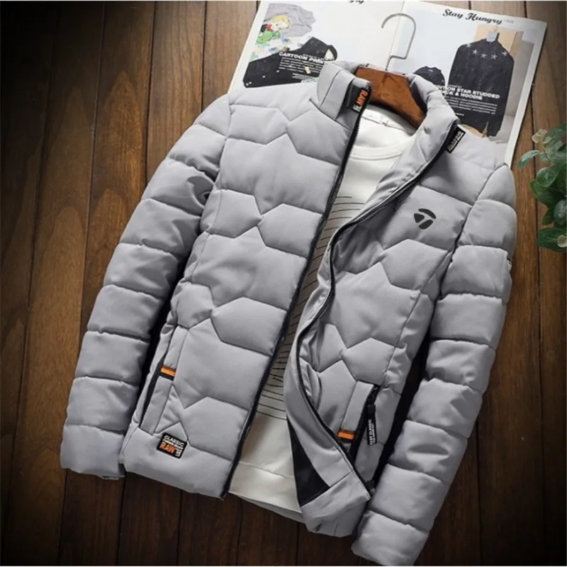 

Golf Clothing Men Winter New Outdoor Stand Collar Golf Clothing Thickened Warm Down Cotton Jacket Man Korea Casual Fashion Coats
