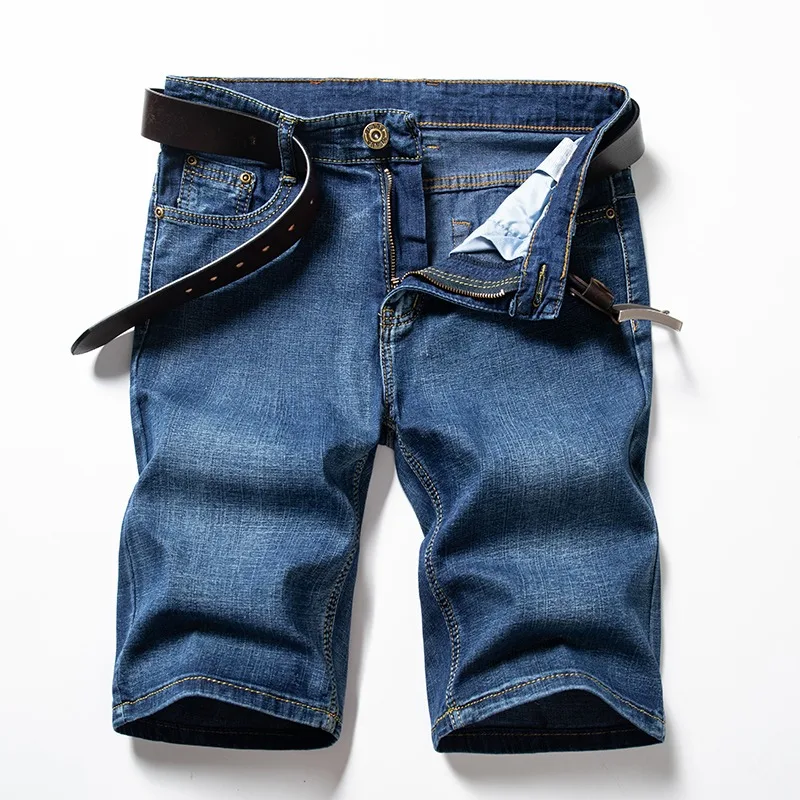 Celana Pendek Denim Klasik Pria Baru Musim Panas 2023 Jeans Kasual All-Match Mode Longgar Gaya Korea Celana