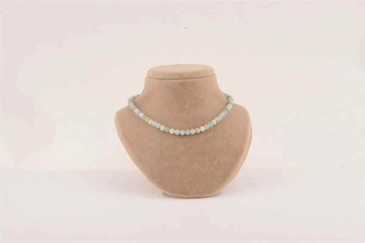 

AQUAMARINE Hippie Necklace, 6mm Waist Chain, Astrology Birthstone Crystals, Classic Design, Abundance Witch Jewelry