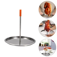 chicken skewer rack vertical barbecue stand roaster holder bbq roasting grill brazilian spit steel can beer stainless turkey