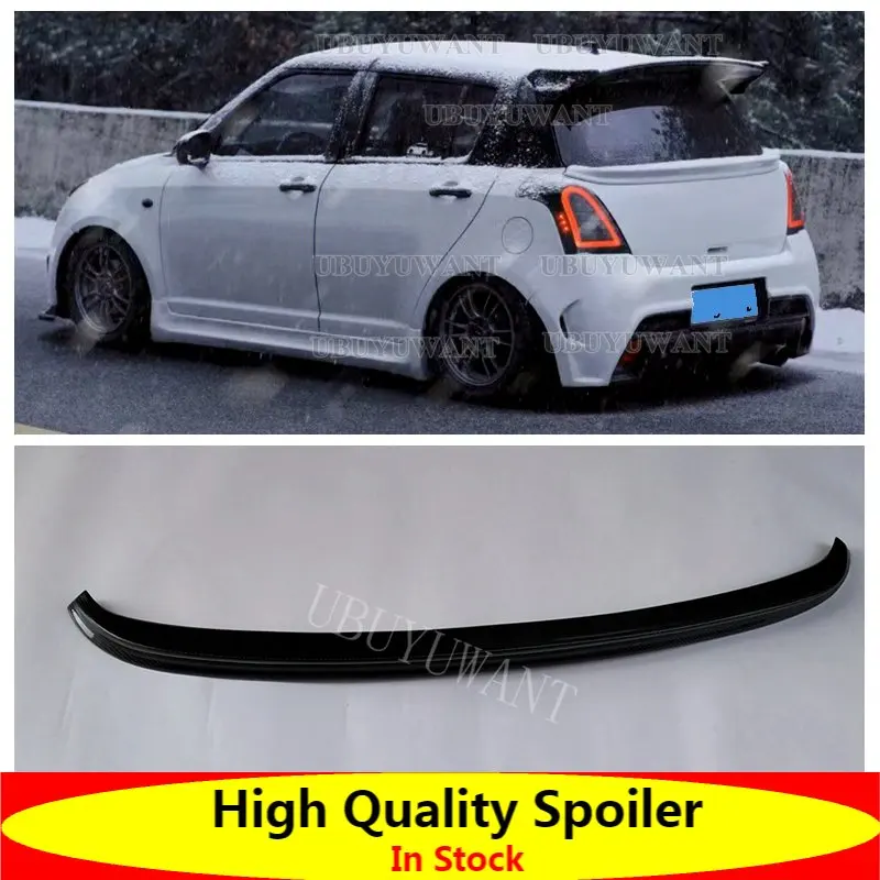 

Для Suzuki Swift 2005-2012 Высококачественный задний спойлер из углеродного волокна