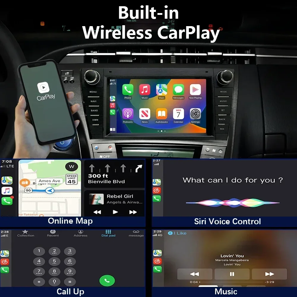 Автомобильный радиоплеер CHSTEK Android 13 Qualcomm для Toyota Prius XW30 LHD 2009-2017 мультимедийный