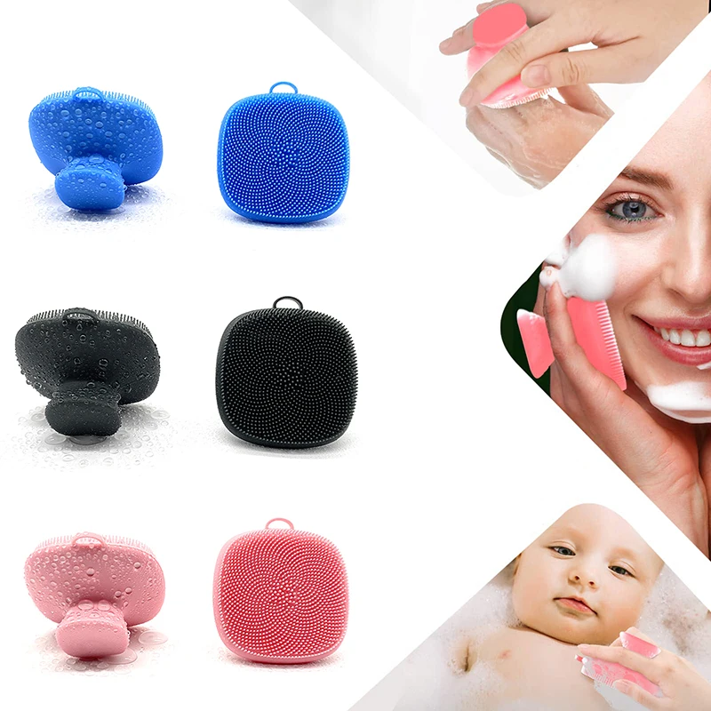 

Facial Silicone Brush Durable Shower Exfoliate Bubble Bath Pad Massager Blackheads Cleaner Bathroom Accessories Massage Bath