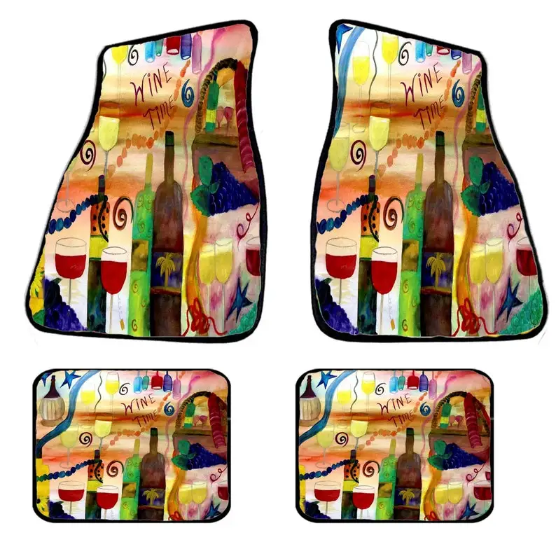 

Wine Time car floor mats and car coasters from my art.