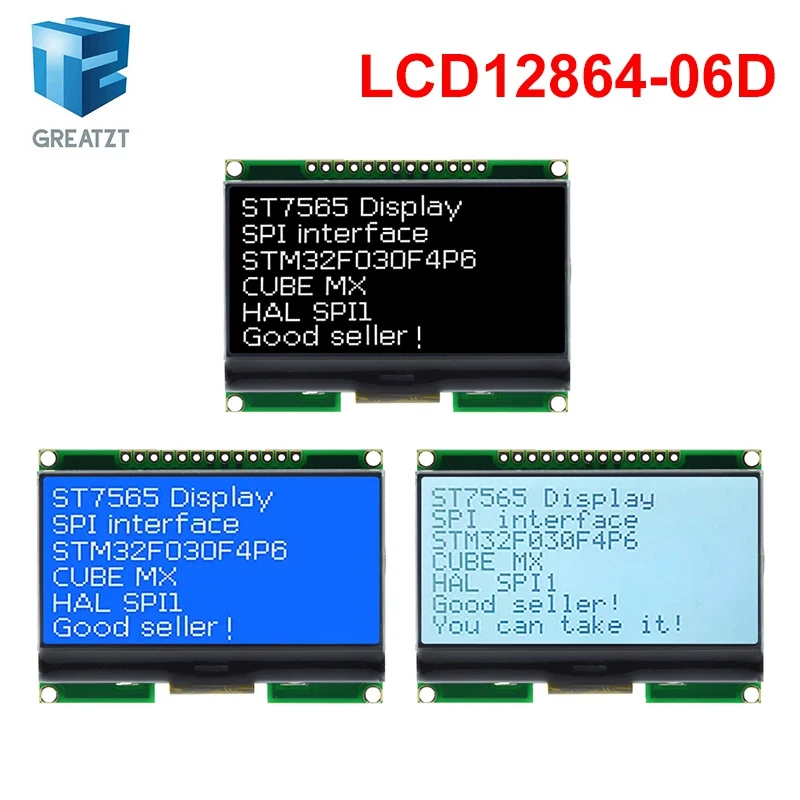 TZT Lcd12864 12864-06D 12864 ЖК-модуль COG с китайским шрифтом матричный экран интерфейс SPI