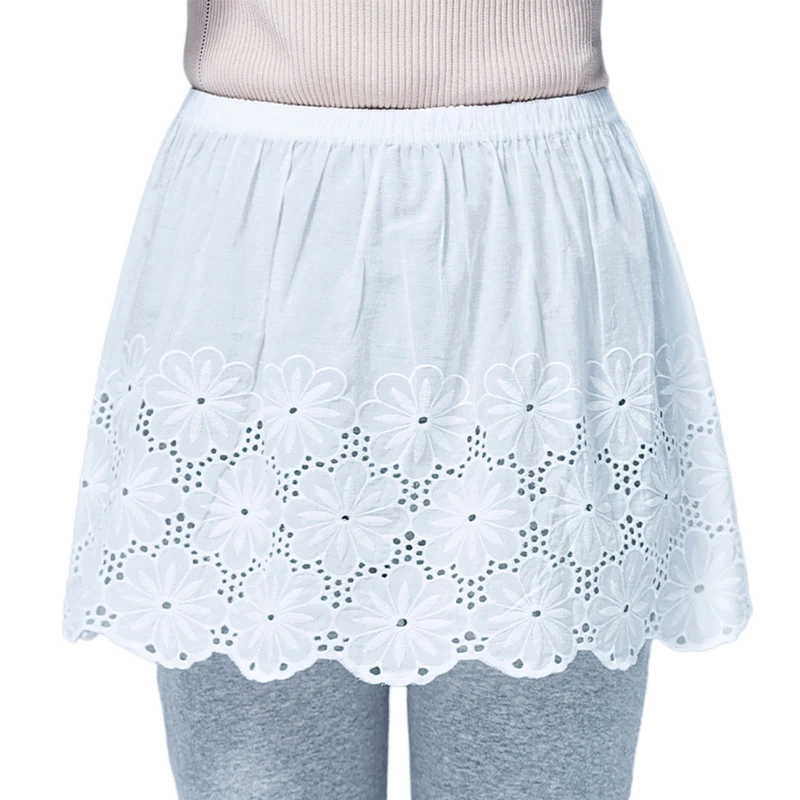 

Женская рубашка-удлинитель для толстовки, кружевной топ с цветочным принтом, нижняя юбка с разверткой, Прямая поставка