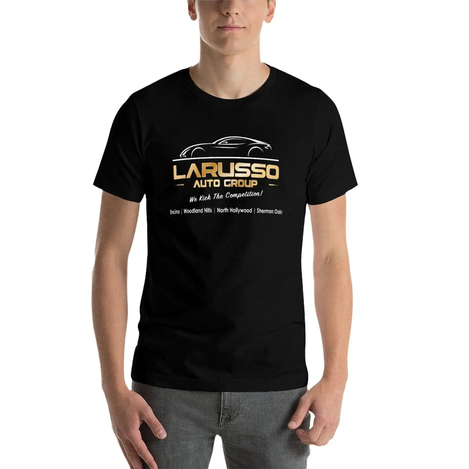 Фото Футболка Larusso Auto Group Billboard, мужская дизайнерская футболка, мужская футболка из плотного хлопка, мужская футболка с графическим рисунком №3