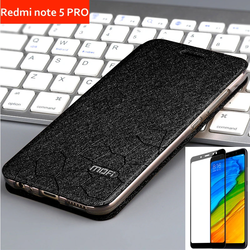 flip case for xiaomi redmi note 5pro cover case leather book Mofi luxury soft silicon global redmi note 5 redmi note5 pro case