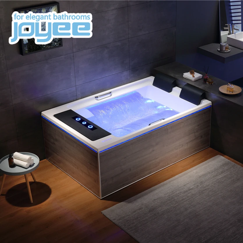 

JOYEE Indoor Spa Air Hydro Massage Bathtub with Wide Waterfall Jets Whirlpool Bath Hot Tubs for Bathroom