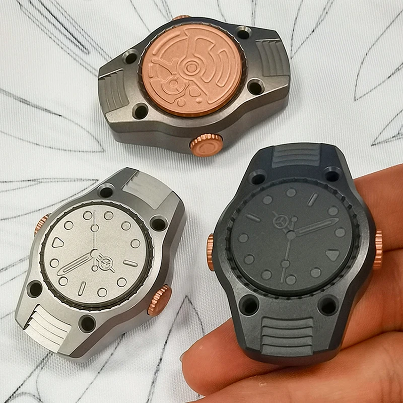 Watch Theme Fingertip Gyro EDC Titanium Alloy Limited Rotation Decompression Finger Toy enlarge