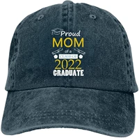 proud mom of a class of 2022 senior graduate hat for men women adjustable cowboy baseball cap funny trucker gifts