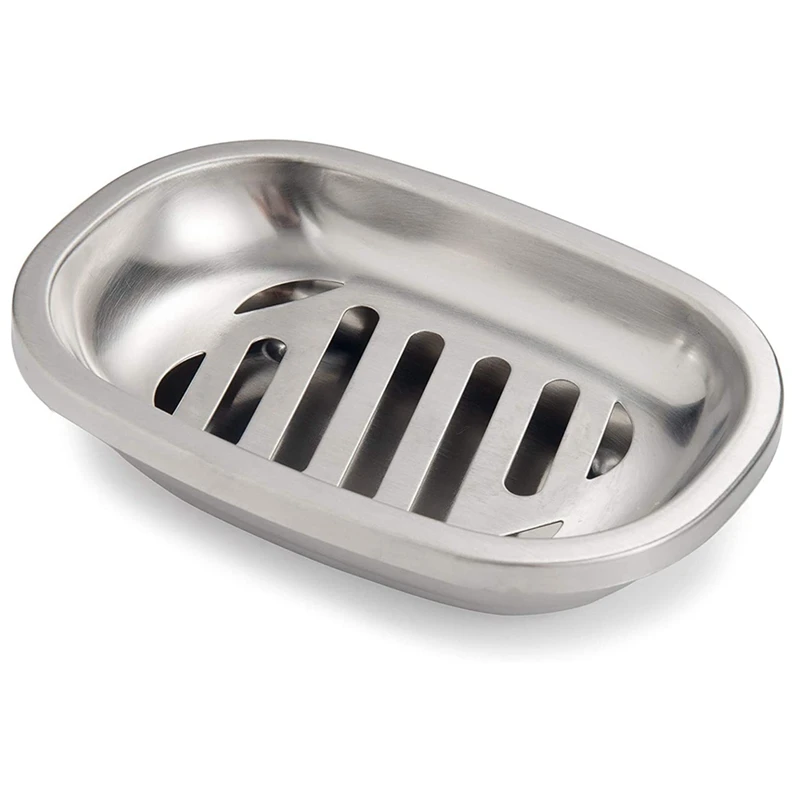 

Soap Dish Holder Stainless Steel Double Layer Soap Tray With Drain For Bathroom, Shower, Tub And Kitchen Sink