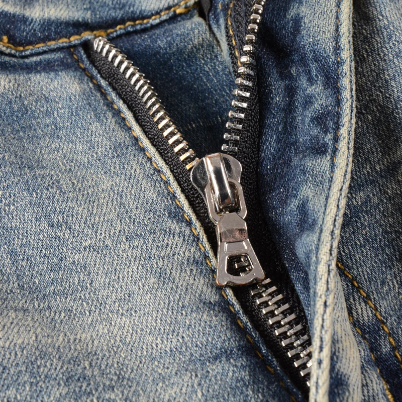 Streetwear Fashion Men Jeans Retro Slim Fit Stretch Ripped Jeans Men Patched Designer Hole Trousers Hip Hop Brand Pants Hombre