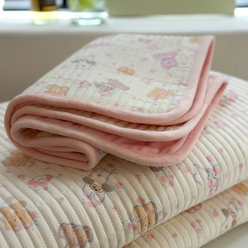 Односторонний молочный бархатный чехол из чистого хлопка трехсекционный