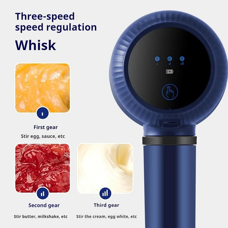 LICG Беспроводной ручной миксер с двойной палкой электрический венчик