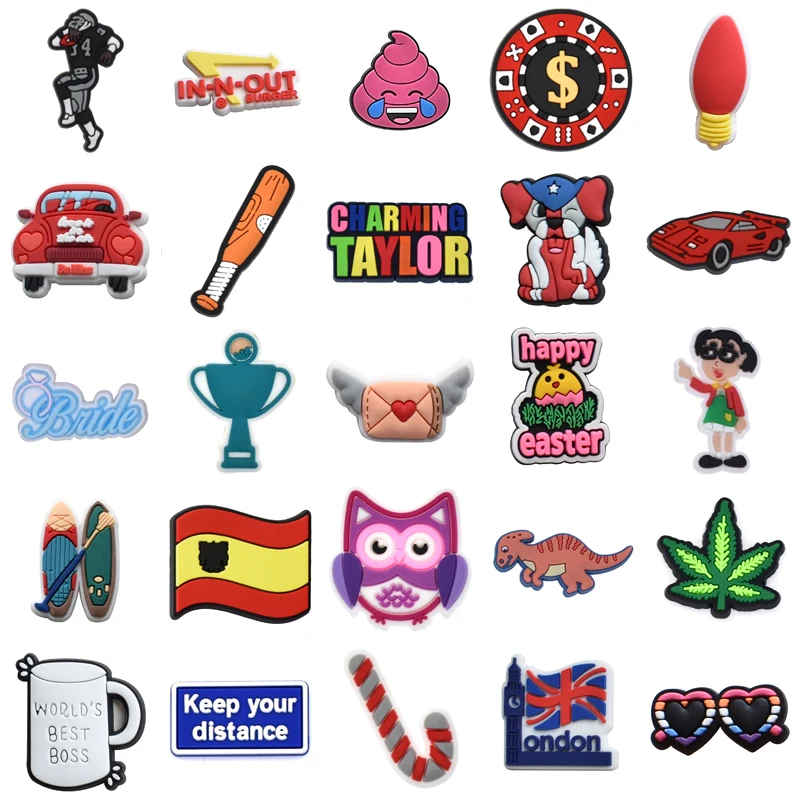 

Girl Boy Decorations for Crocs Gifts Shoe Charms Para Pins Men Wholesale Bulk Kids Packs Set Jeans Shoes Accessories Women Charm