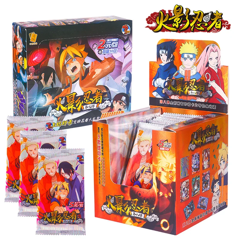 

NEW Anime Naruto Cards Trading Card Game Collection Playing Games TCG Rare Figures Sasuke Ninja Kakashi Children Toys