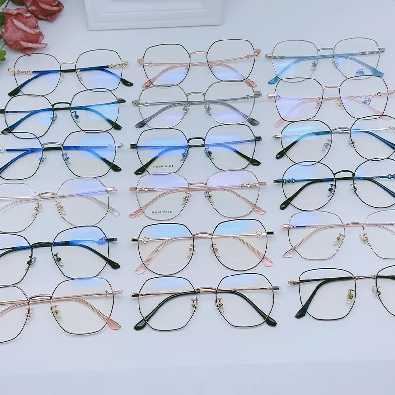 Cubojue Wholesale 20 Pcs/lot Eyeglasses Frame Irregular Women Grade Alloy Glasses Fashion Spectacles for Prescription