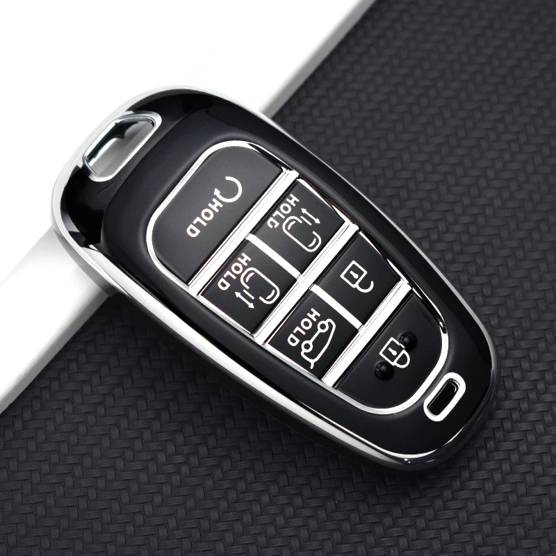 

Чехол-брелок из ТПУ с 6 кнопками для Hyundai Sonata Tucson Santa Fe Hybrid NEXO NX4 2021 2022
