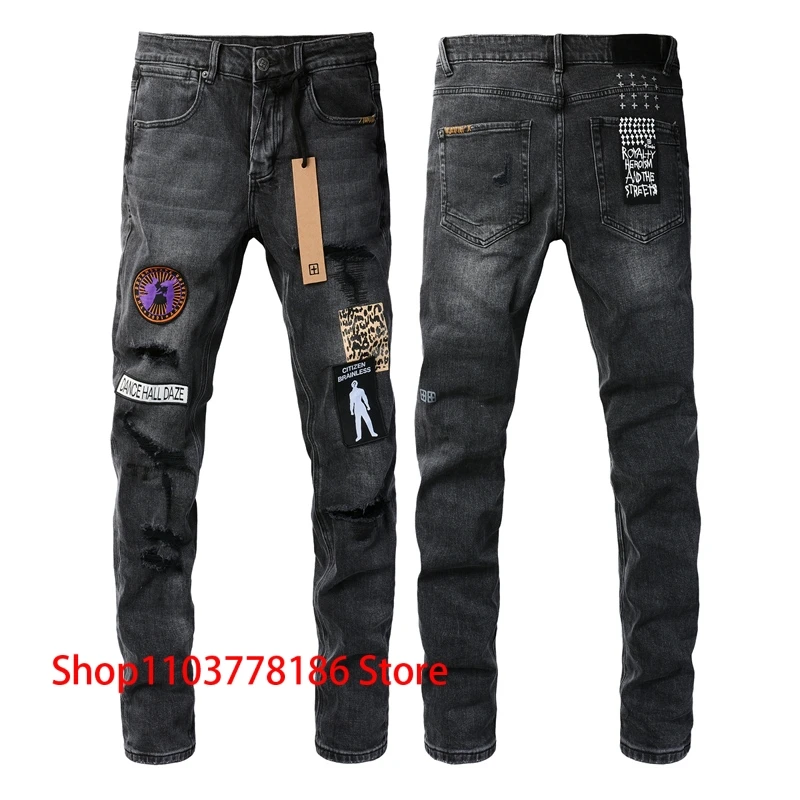 Мужские джинсы KSUBI Cross винтажные потертые индивидуальные тканевые рваные узкие