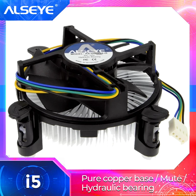 

ALSEYE 90 мм кулер для процессора с радиатора TDP 85W кулер для LGA 1155/1151 /1150/1156 Включены Термальность смазки