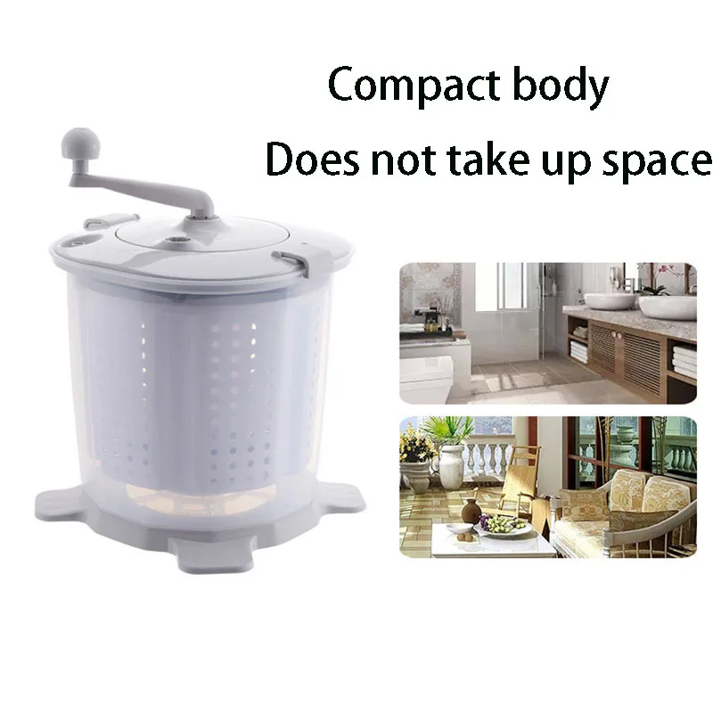 

Manual mini home desktopwashing machine dormitory students electricity-free convenient hand crank one tumble dry washing machine