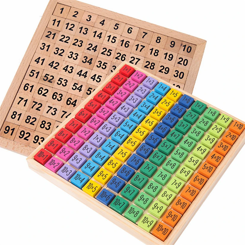 

Montessori Puzzle Learning Materials 1-100 Math Board Educational Toys For Children Teaching Aid Christmas Gift D86Y