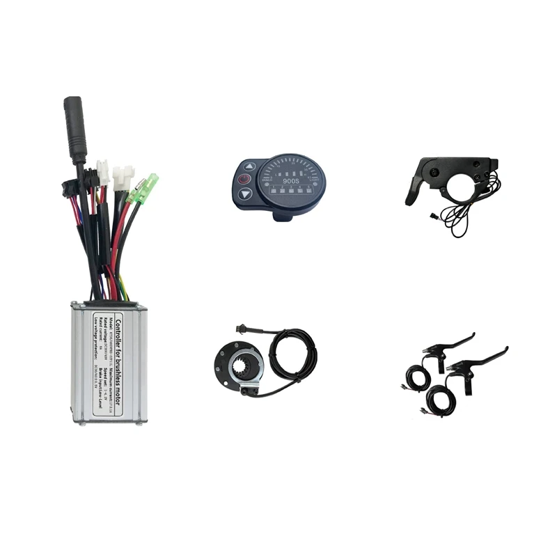 

E-Bike Sine Wave Brushless Controller 36V 48V 17A +LED900S Display E-Bike Light Display