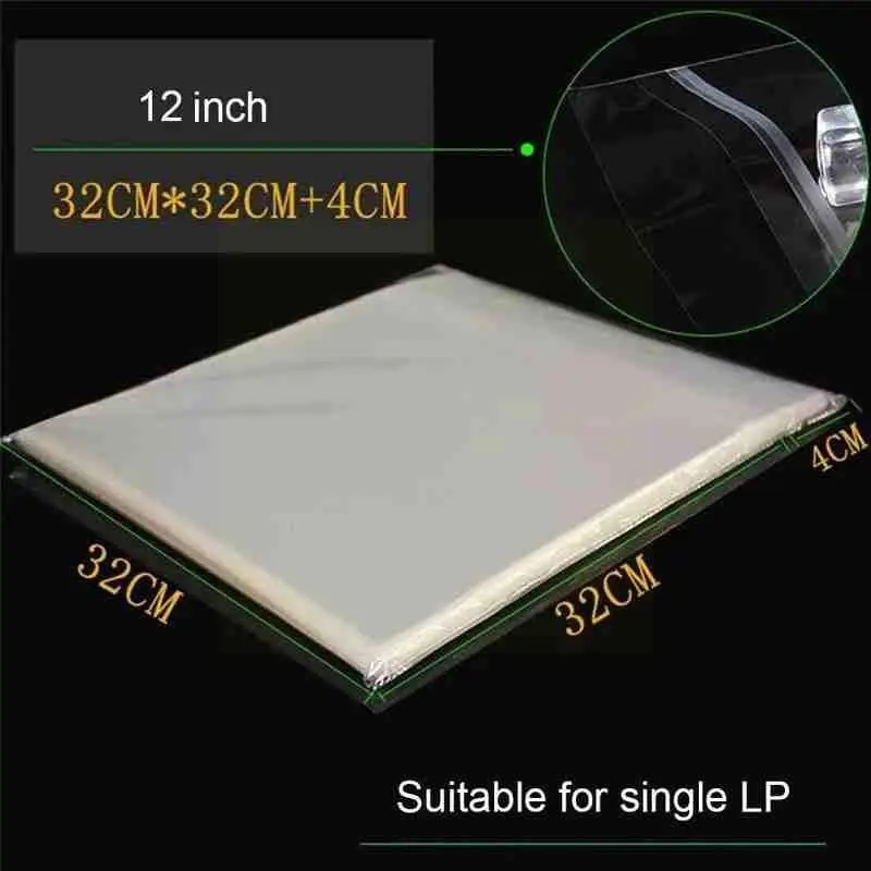 

50pcs Opp Gel Recording Protective Sleeve For Turntable Player Vinyl Record Bag Self Adhesive Records Better For Double K5q9