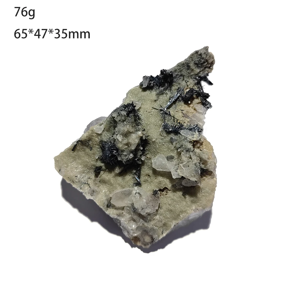 

C3-7A Natural Stibnite Calcite Mineral Crystal Specimen From CHINA