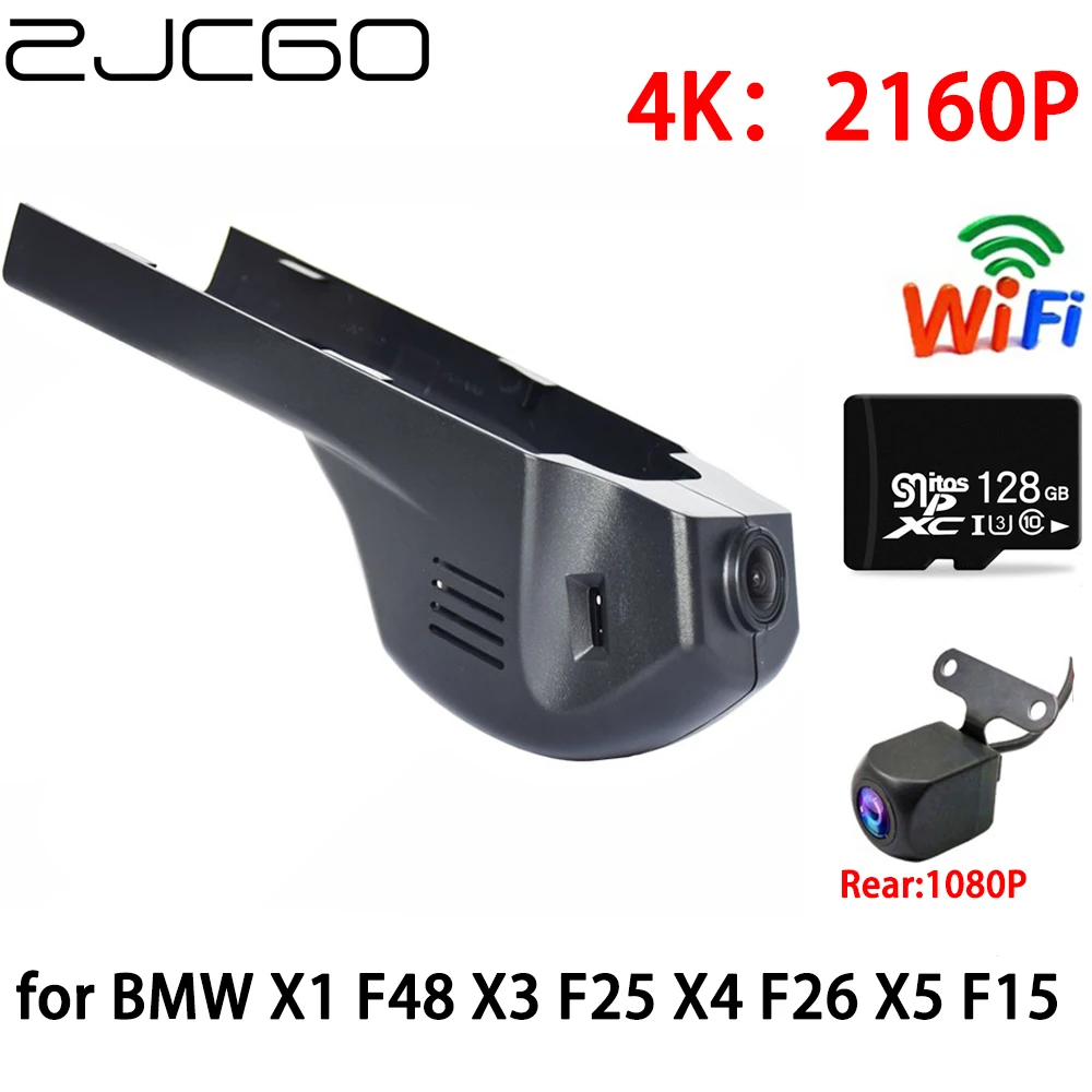 ZJCGO 2K 4K Car DVR Dash Cam Wifi anteriore posteriore fotocamera 2 obiettivo 24h Monitor di parcheggio per BMW X1 F48 X3 F25 X4 F26 X5 F15 lifting