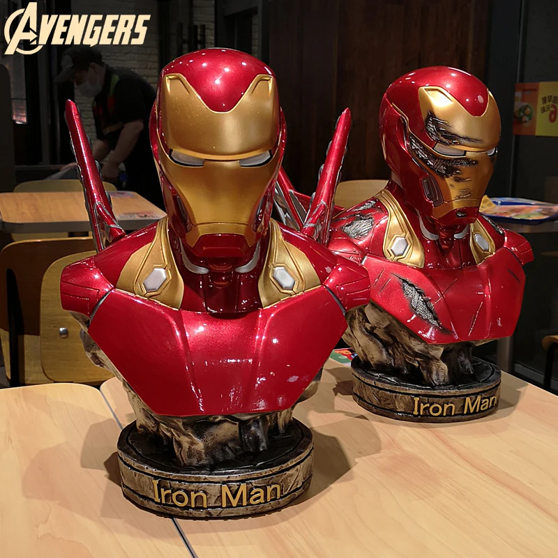 

36cm Marvel Iron Man Model MK46/MK50 Statue Avenger Alliance 4 Anime Resin Big Model Decoration Figure Bust Adult Gifts