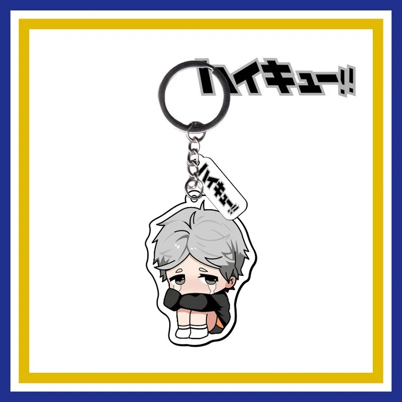 Японское Аниме Haikyuu акриловый брелок аксессуары для одежды мультяшный кулон