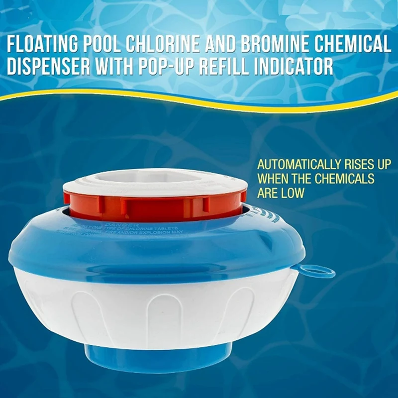 LUDA Pool Supply Плавающий дозатор химикатов хлора и бромина для бассейна с индикатором