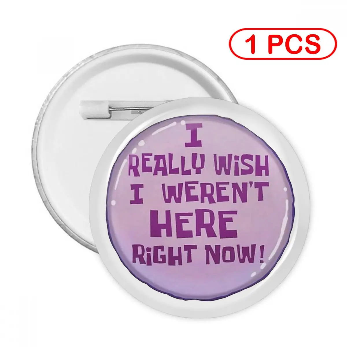 

Soft Button Pin Clothes Brooch Creative Pins Jewelry Decor Cute Badge I Really Wish I Weren't Here Women Child Lapel