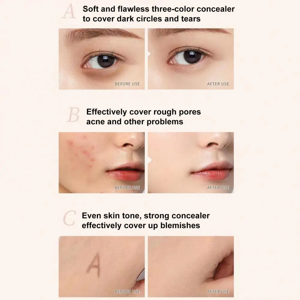Консилер с отделкой водостойкий консилер для темных кругов стойкий 3 в 1