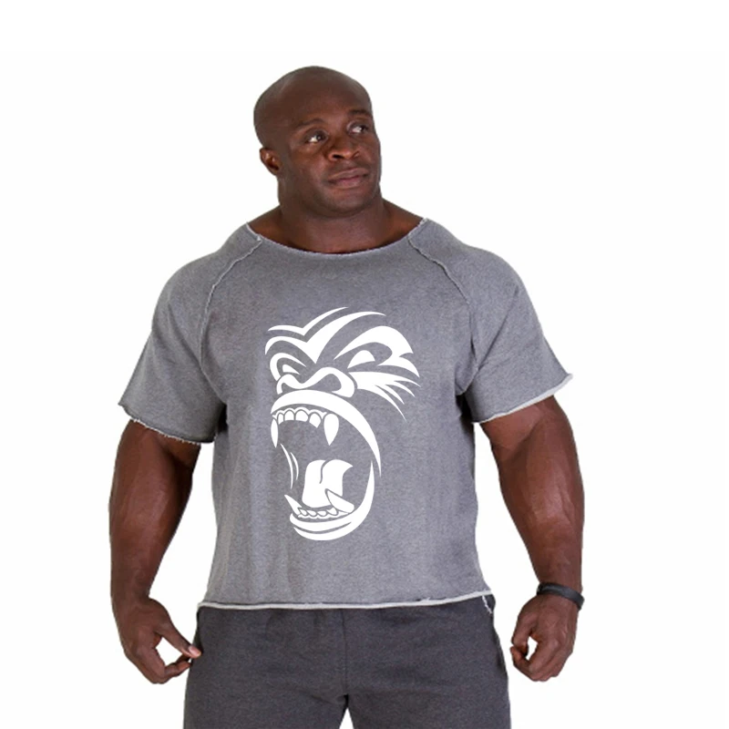 Футболка мужская оверсайз для спортзала и фитнеса свободная дышащая одежда