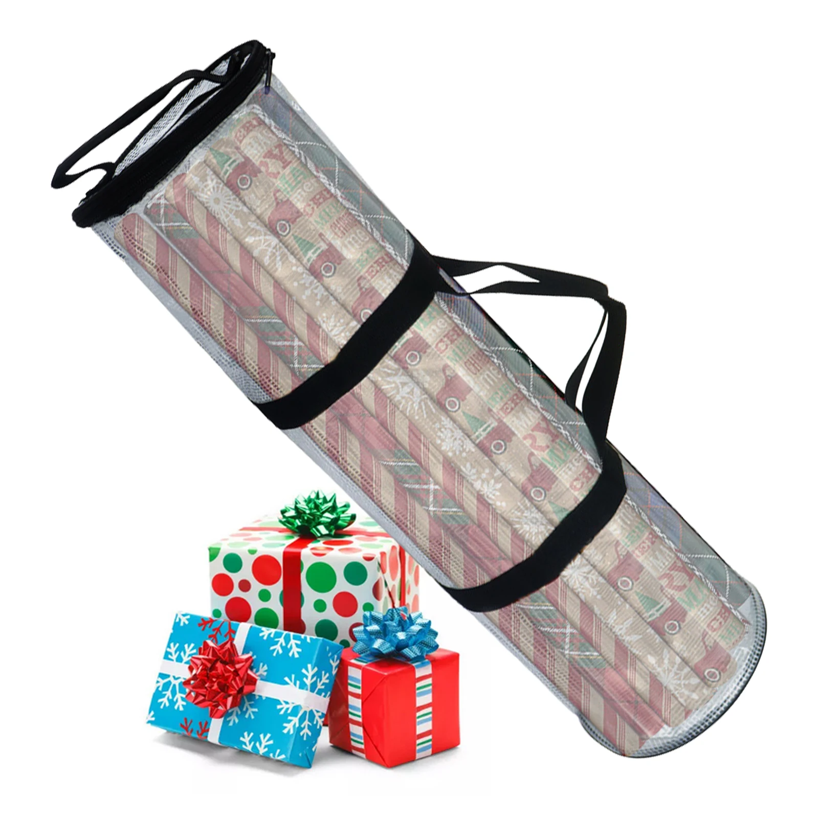 

Christmas Wrapping Paper Storage Bag Christmas Storage Organizer Clear Stand Up Gift Wrapping Organizer Storage For Holiday