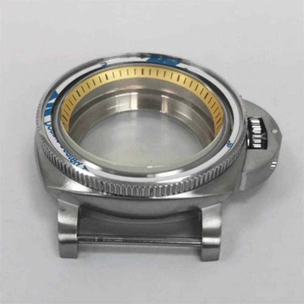 

Yellow Inner Ring Watch Case Kits 42MM 316L Steel SUB Case Diving Bezel for NH35/ NH36/ 4R/ 7S Movement Watch DIY Part