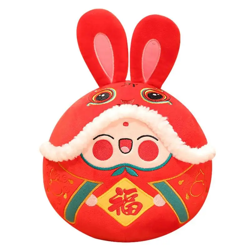 

Chinese Rabbit Decorations 2023 Chinese New Year Zodiac Bunny Plush Lunar Chinese New Year Cartoon Bunny Mascot Party Favor