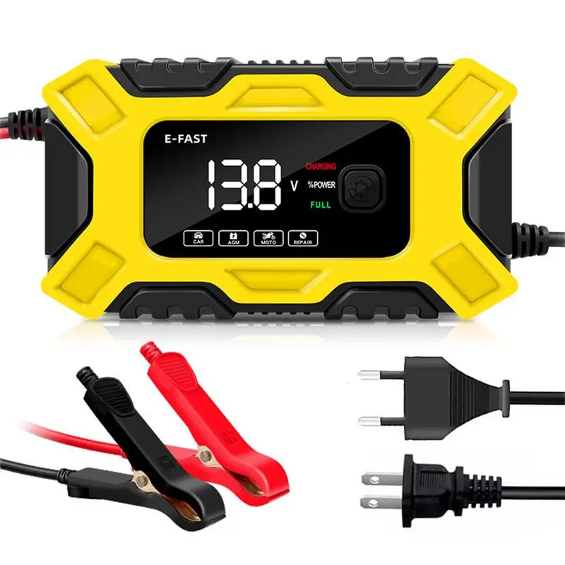 

Automotive Battery Charger Portable Car Battery Charger 12V Battery Charger Automatic Smart Battery Charger With LED Digital