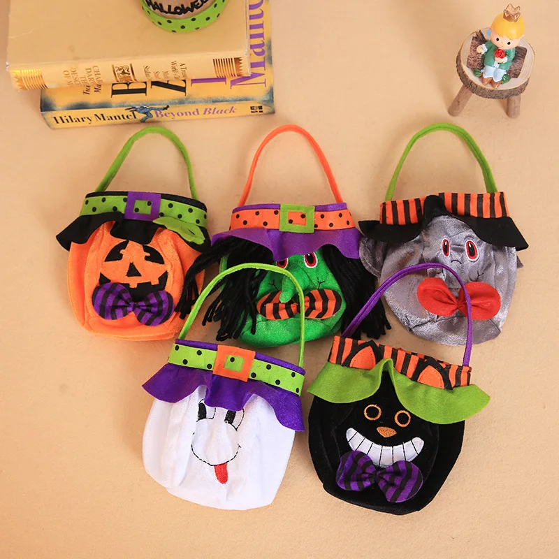 

Halloween Decorations Witch Pumpkin Handbag Children's Holiday Candy Bag Party Dress Up Props Storage Bag