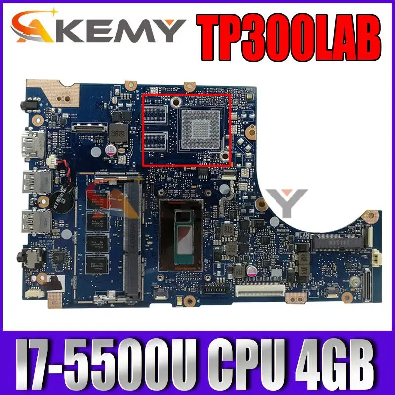

Оригинальная материнская плата TP300LA I7-5500U CPU 4 ГБ для Asus Q302LA Q302L TP300 TP300L TP300LD TP300LJ, протестированная Материнская плата ноутбука 100% ОК