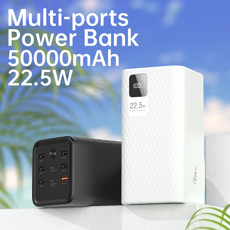 Фото 50000 мАч Power Bank PD 20 Вт Быстрая зарядка 22,5 Вт QC Powerbank Поддержка FCP AFC VOOC 22,5 Портативный PoverBank для Oppo Oneplus №2