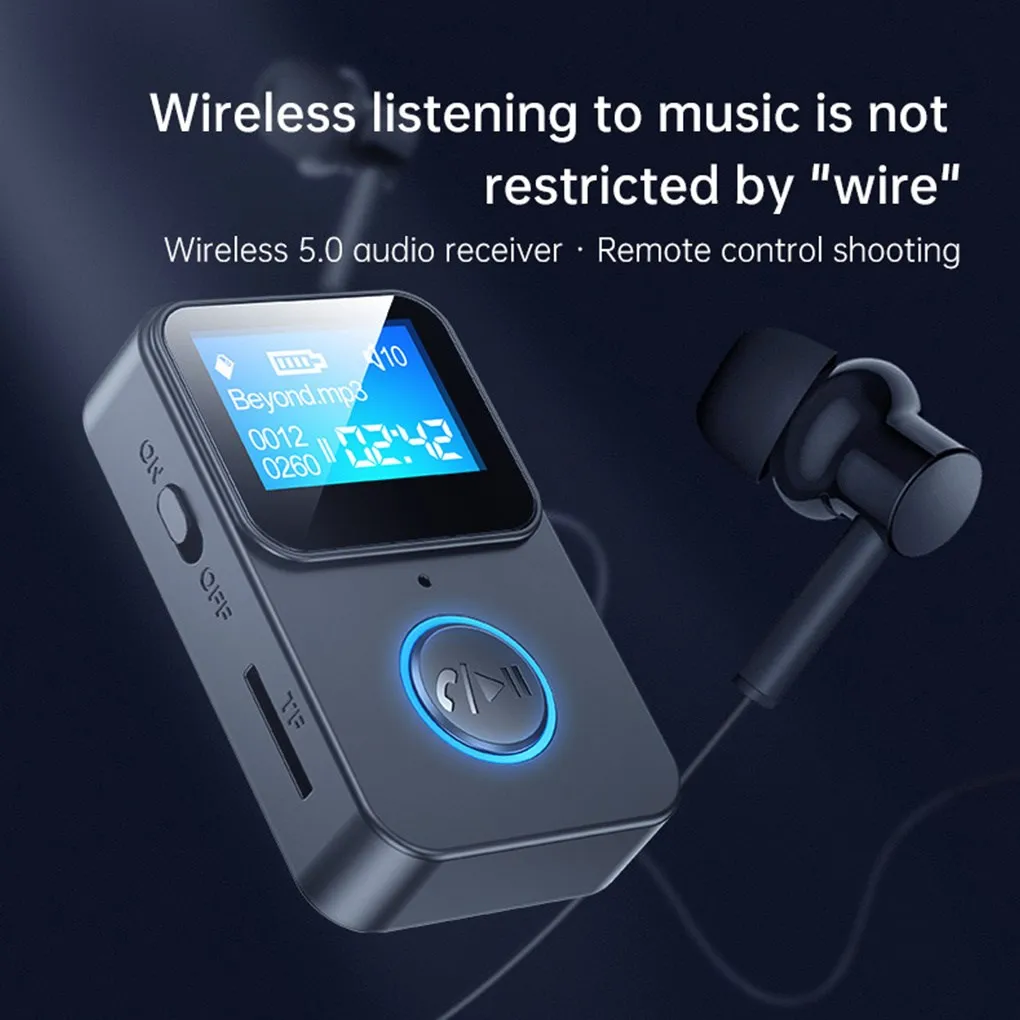 

Bluetooth-compatible 5.0 Audio Receiver Support TF Card MP3 Player Lossless FM Transmitter Remote Control Photography Limited