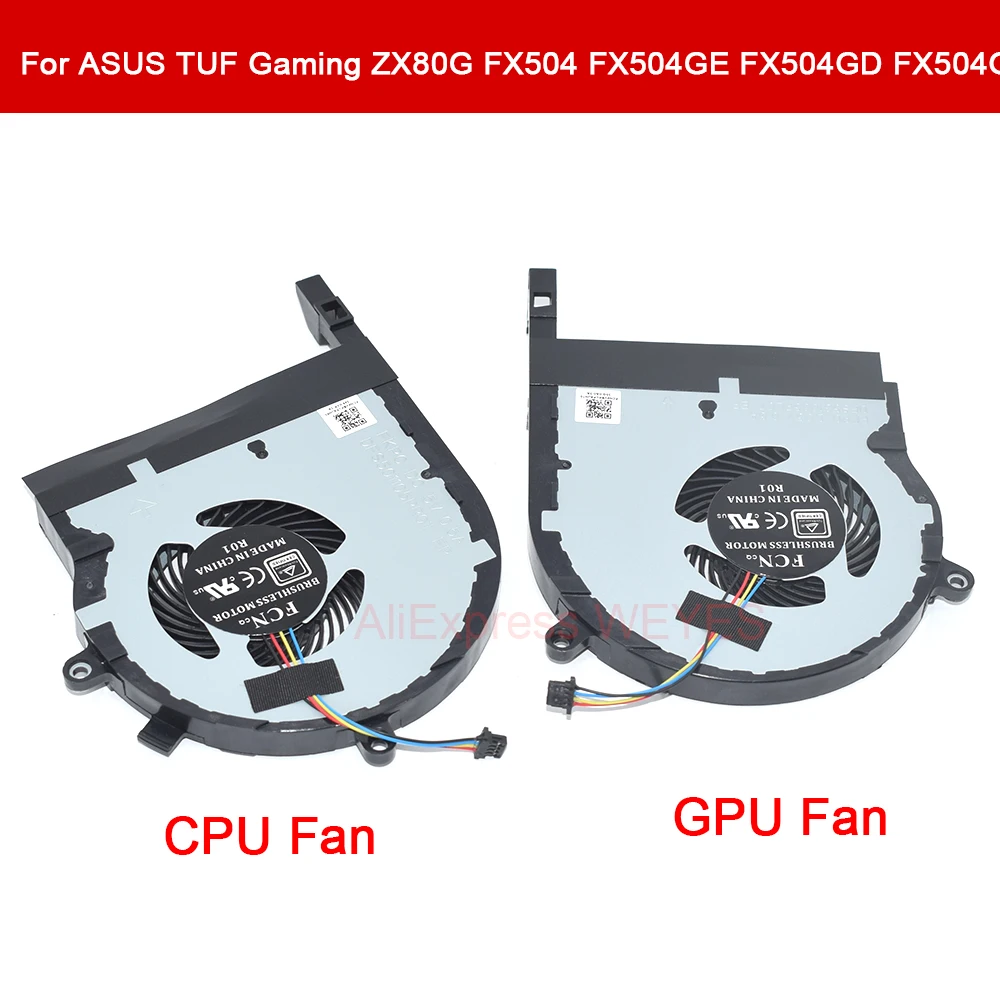 Новый Кулер 13NR00J0P02011 13NR00J0P01021 для ASUS TUF Gaming ZX80G FX504 FX504GE FX504GD FX504GM DC5V 4 контакта