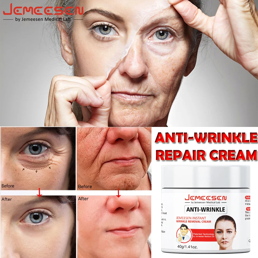 

Jemeesen Retinol Instant Wrinkle Remover Cream Anti-Aging Fade Fine Lines Face Products Whitening Brighten Skin Beauty 40G