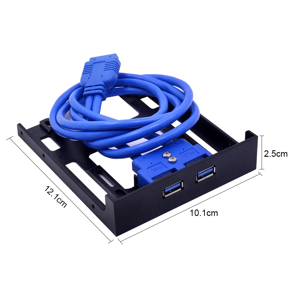 2 Ports USB 3.0 Front Panel Floppy Disk Bay 20 Pin USB3.0 Hub Expansion Adapter Cable Plastic Bracket for PC desktop | Компьютеры и
