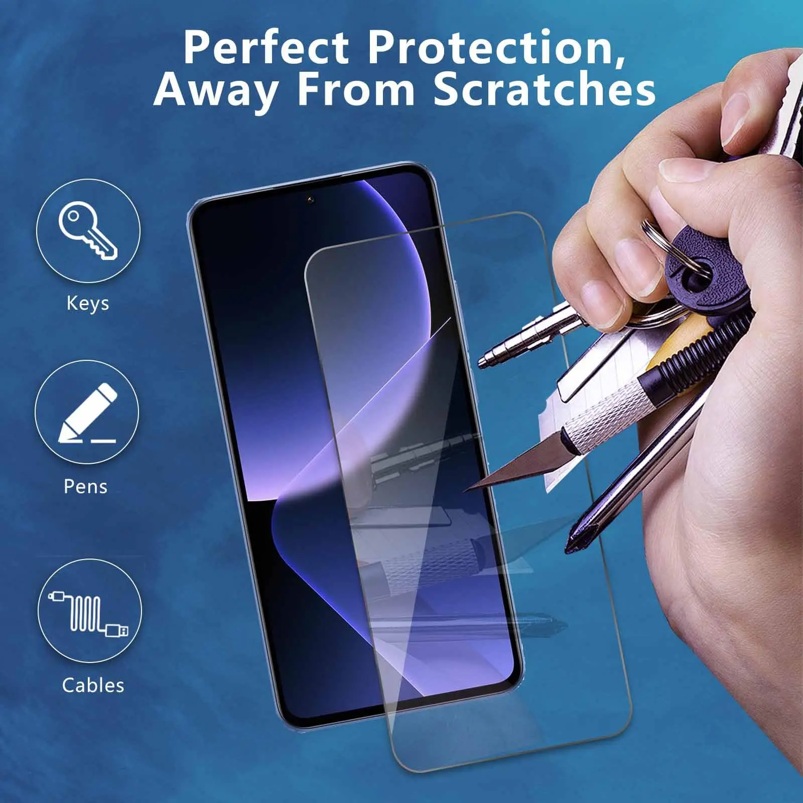 Закаленное стекло для Xiaomi 13T Pro, защита экрана, прозрачная слюда 9H, Защитная Прозрачная HD пленка против царапин (art.: 3920c8a94c641) - 3920c8a94c641