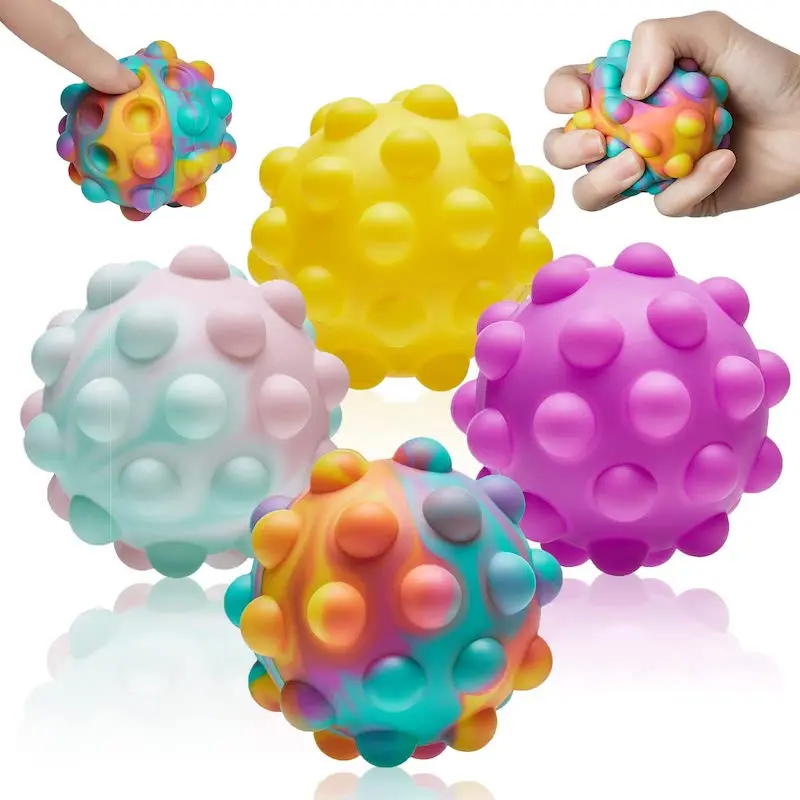 

3D Decompression Fidget Toys Ball Push Bubble Antistress ADHD Fidget Toys For Kids Kawaii Squishy Sensory Toys For Children Gift